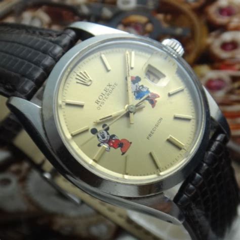vintage rolex oysterdate precision 6694 mickey mouse